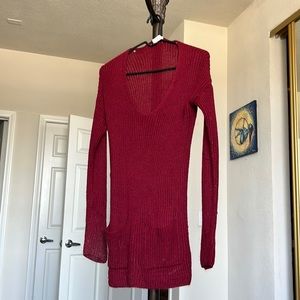 Burgundy Sweater Dress